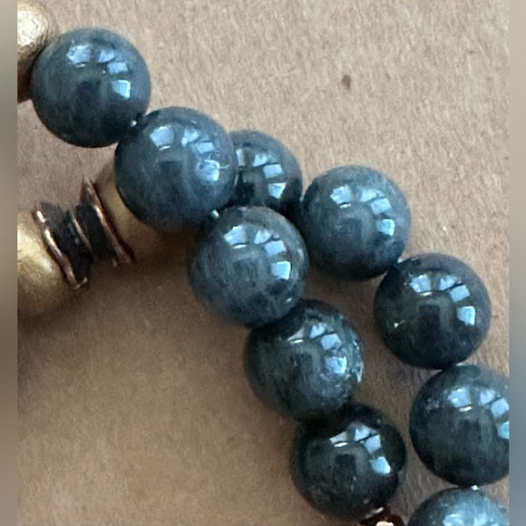 30 inch long Labradorite bead Necklace NWOT - Picture 4 of 12